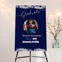 Royal Blue Photo Elegant Graduated Signature