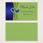 Royal Blue Pleats and Chartreuse Damask Favor Tag (Front & Back)