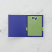 Royal Blue Pleats and Chartreuse Thank You Card (Inside)