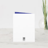 Royal Blue Pleats and Chartreuse Thank You Card (Back)