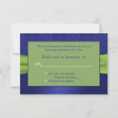 Royal Blue Pleats and Lime Reply Card - small (Back)