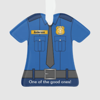 Royal Blue Police Officer Uniform Ornament