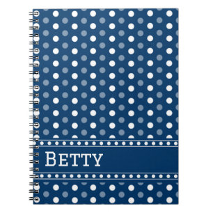 Royal Blue Polka Dot Notebook