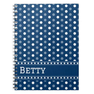 Royal Blue Polka Dot Notebook