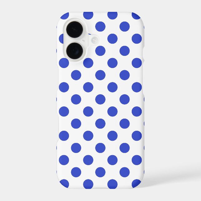 Royal blue polka dots Case-Mate iPhone case (Back)