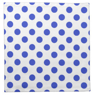 Royal blue polka dots cloth napkin
