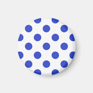 Royal blue polka dots magnet