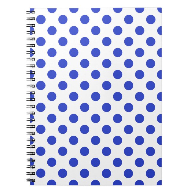 Royal blue polka dots notebook (Front)