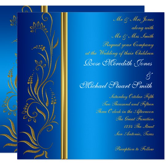 Royal Blue Popular Wedding Invitation | Zazzle.com