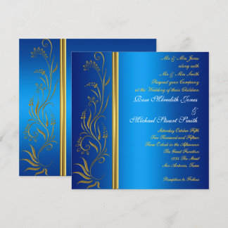 Royal Blue Popular Wedding Invitation