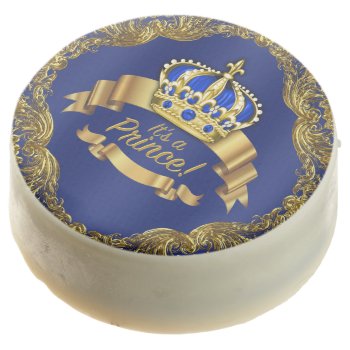 Royal Blue Prince Baby Shower Cookies by BabyCentral at Zazzle