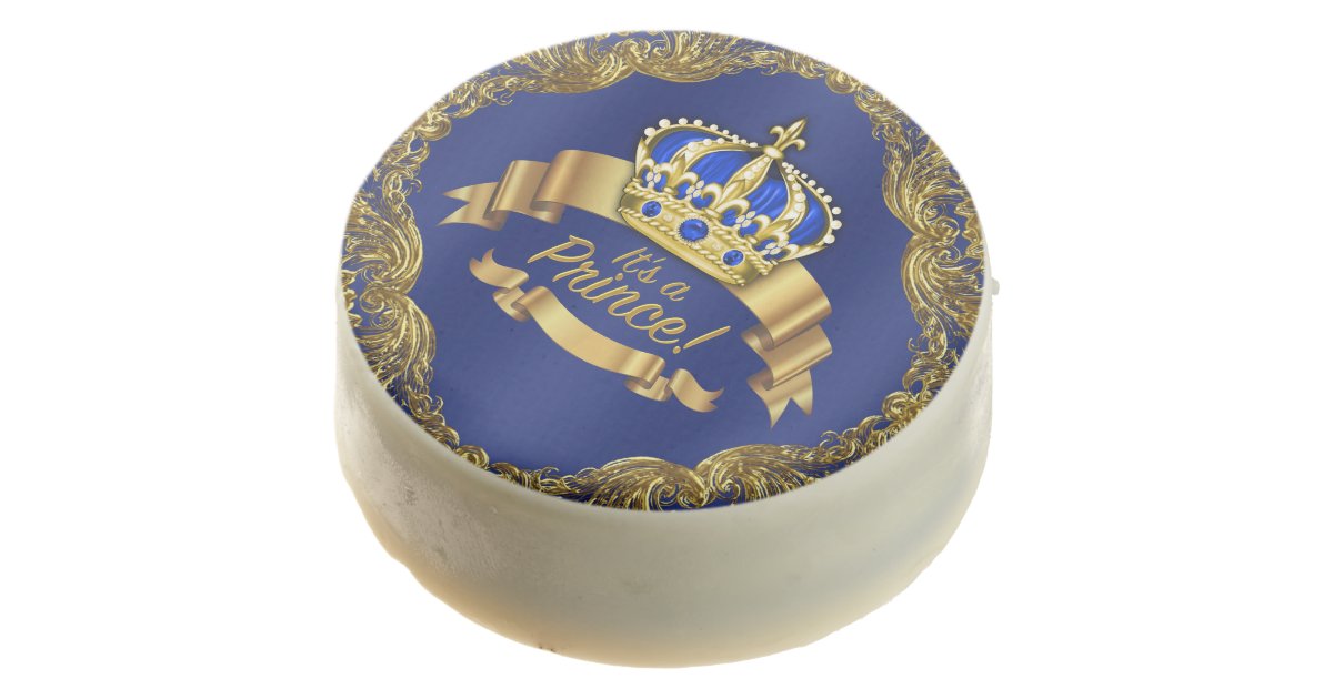 Royal Blue Prince Baby Shower Cookies Zazzle Com