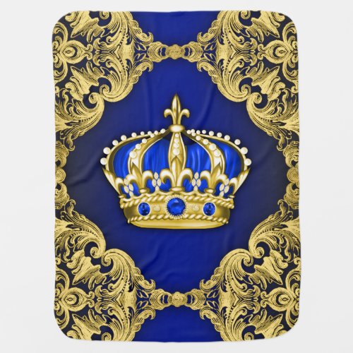 Royal Blue Prince Receiving Blanket