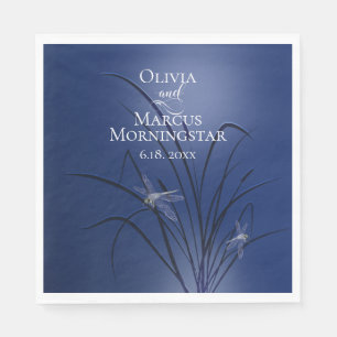 Royal Blue Purple Dragonfly Napkins