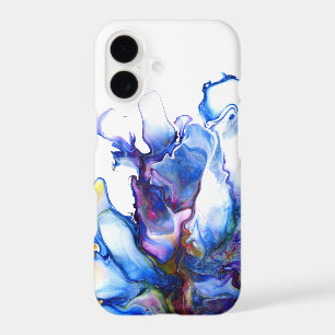 Royal Blue & Purple Vibrant Abstract Fluid Art iPhone 17 Case