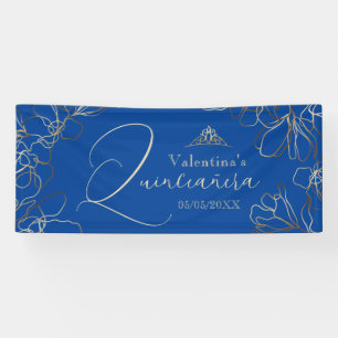 Royal Blue Quinceañera Banner