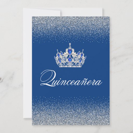 Royal Blue Quinceanera Invitations | Zazzle