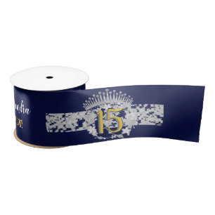 Royal Blue Quinceanera Vintage Boho Spanish Satin Ribbon