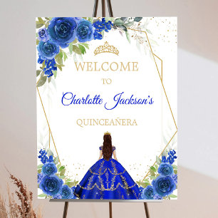 Royal Blue Quinceanera Welcome Sign