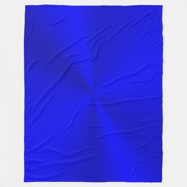Royal blue radial shine effect fleece blanket (Front)