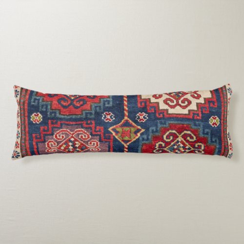 Royal Blue Red Kazak El Paso Vibes  Body Pillow