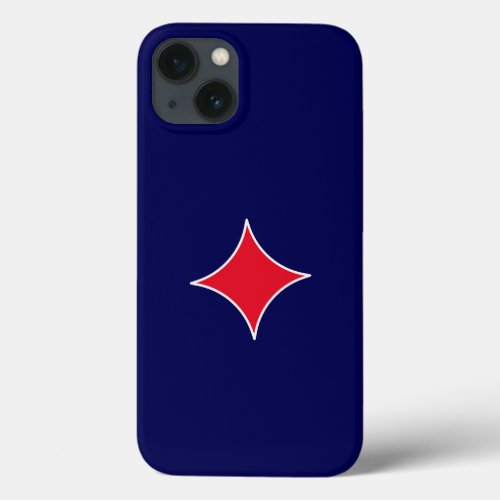 Royal Blue Red Starburst iPhone Case