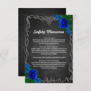 Royal Blue Rose Chalk Board Fall Safety Measures
