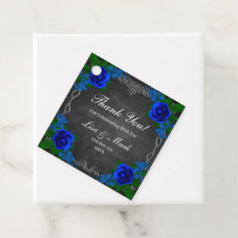 Royal Blue Rose Chalk Board Fall Wedding