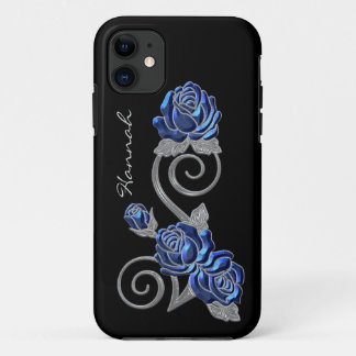 Royal Blue Roses iPhone 11 Case