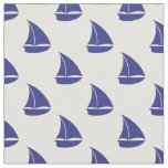 Royal Blue Sailboat Pattern Fabric