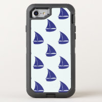 Royal Blue Sailboat Pattern