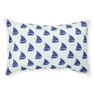 Royal Blue Sailboat Pattern Pet Bed
