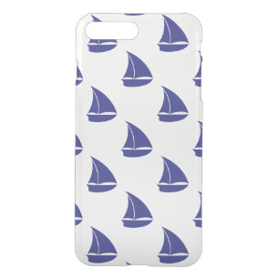 Royal Blue Sailboat Pattern iPhone 8 Plus/7 Plus Case