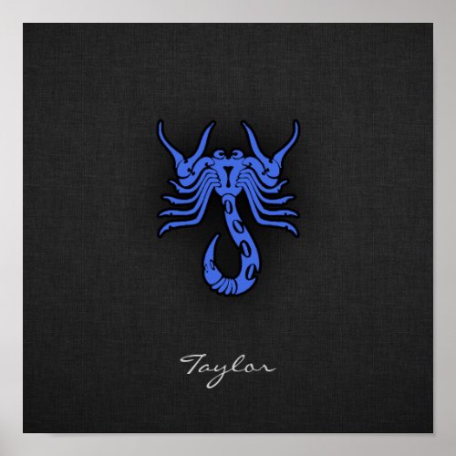 Royal Blue Scorpio Poster