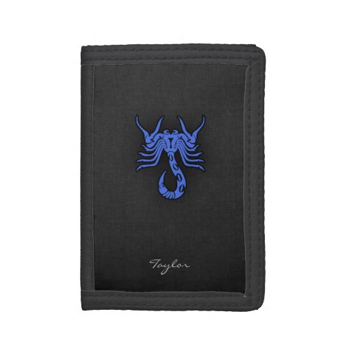 Royal Blue Scorpio Trifold Wallet