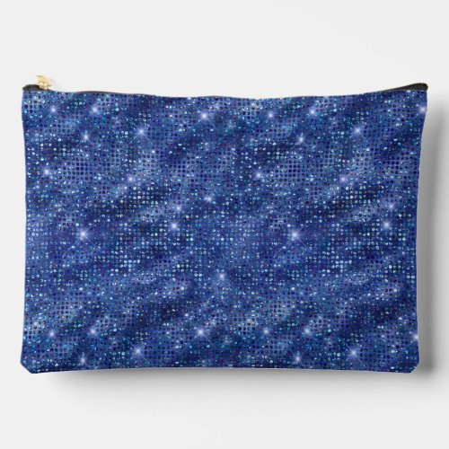 Royal Blue Sequin Pattern Accessory Pouch