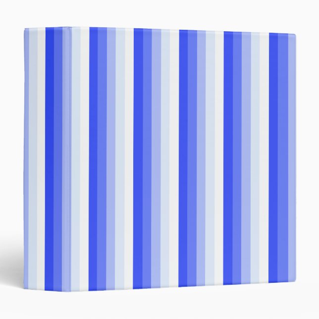 Royal blue shadow stripes 3 ring binder (Front/Spine)