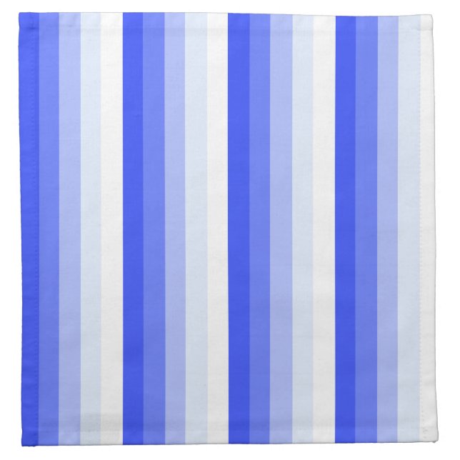 Royal blue shadow stripes cloth napkin (Front)