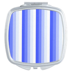 Royal blue shadow stripes compact mirror