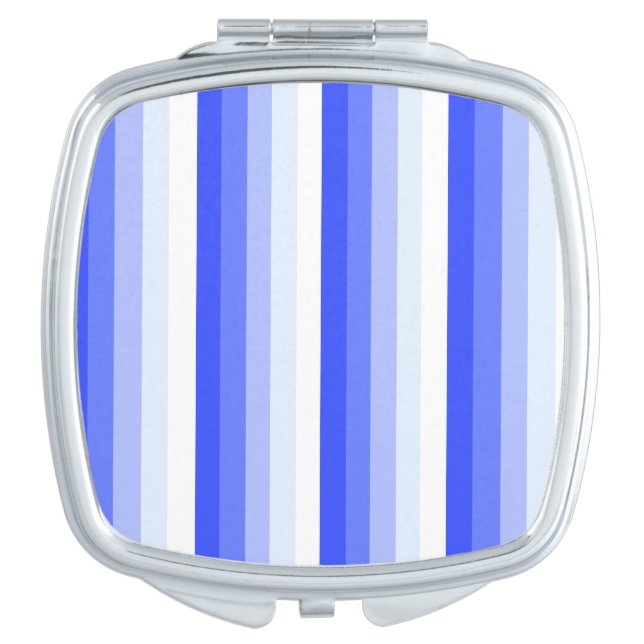 Royal blue shadow stripes compact mirror (Front)