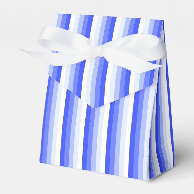 Royal blue shadow stripes favor boxes (Front Side)