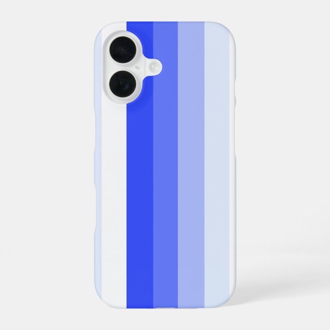 Royal blue shadow stripes iphone case (Back)