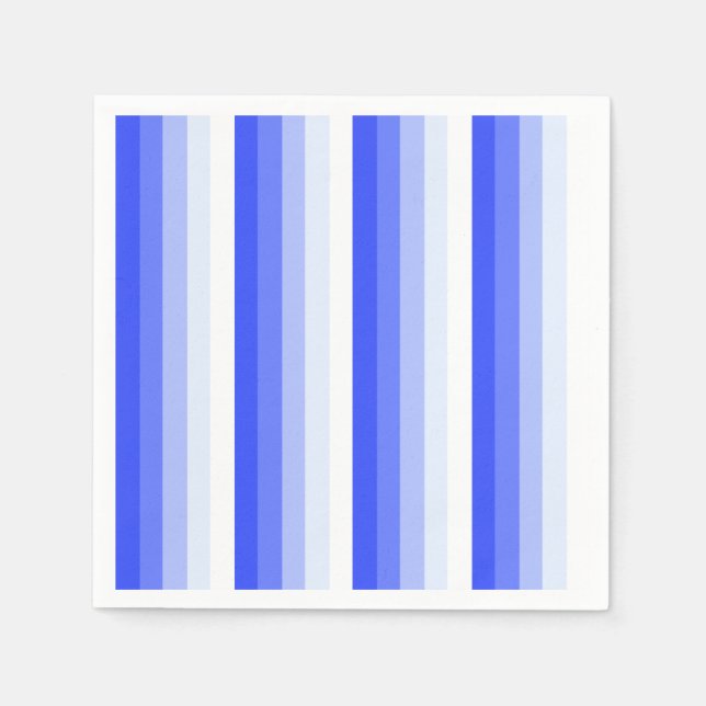 Royal blue shadow stripes napkins (Front)