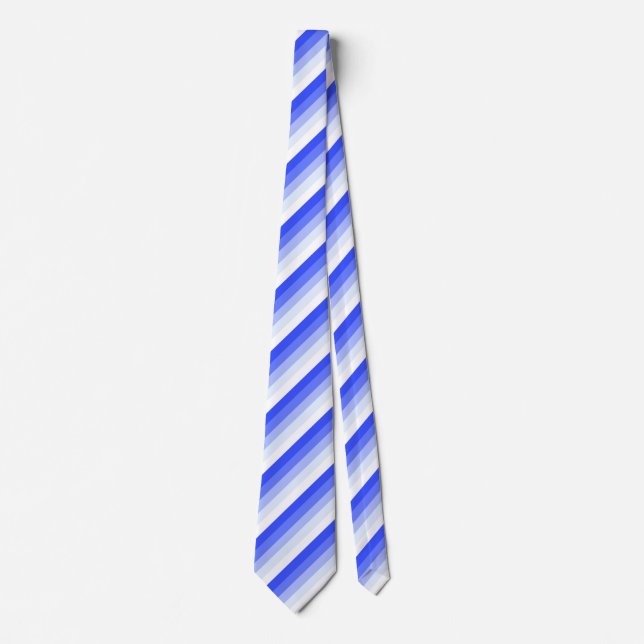 Royal blue shadow stripes neck tie (Front)