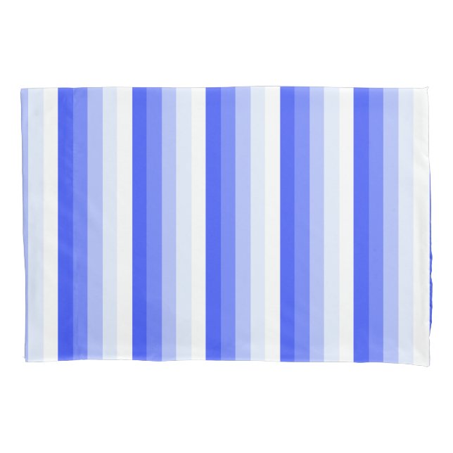 Royal blue shadow stripes pillow case (Front)