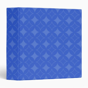 Royal blue shippo pattern 3 ring binder
