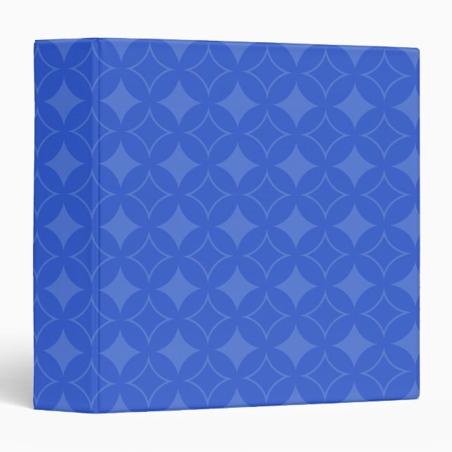 Royal blue shippo pattern 3 ring binder (Front/Spine)