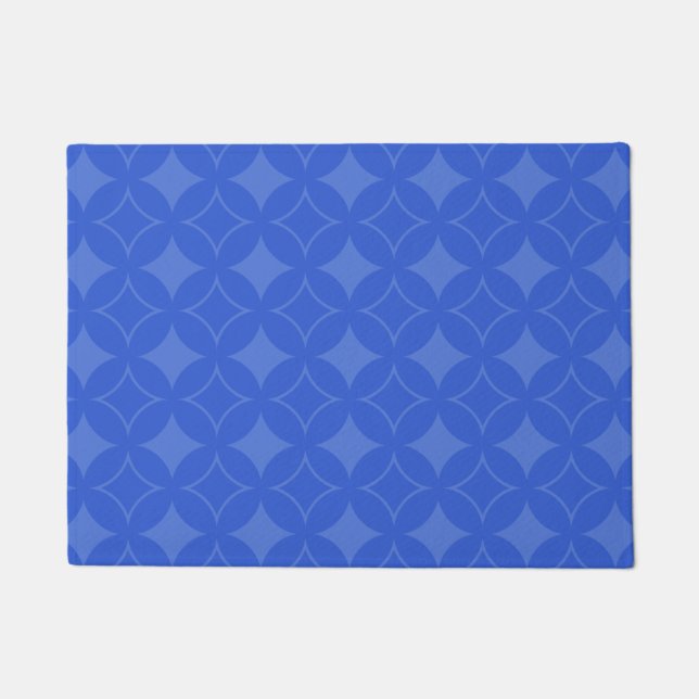 Royal blue shippo pattern doormat (Front)