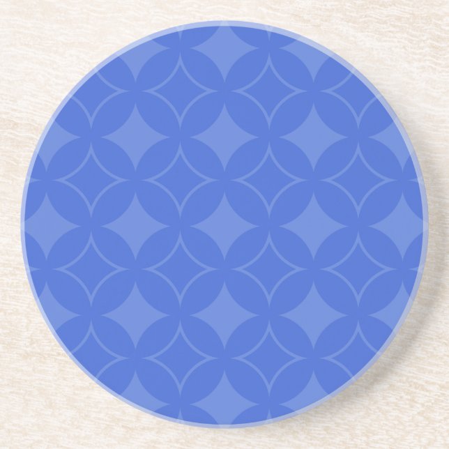 Royal blue shippo pattern drink coaster (Front)