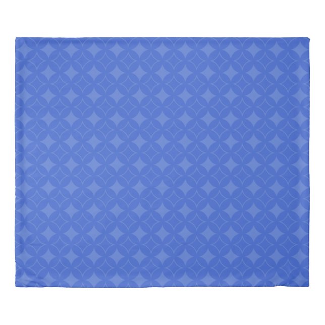 Royal blue shippo pattern duvet cover (Front)